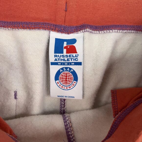 ASAP WORLDWIDE Russell Pants Mens Medium Rust Graphic Sweatpants Skull Street - Picture 5 of 16